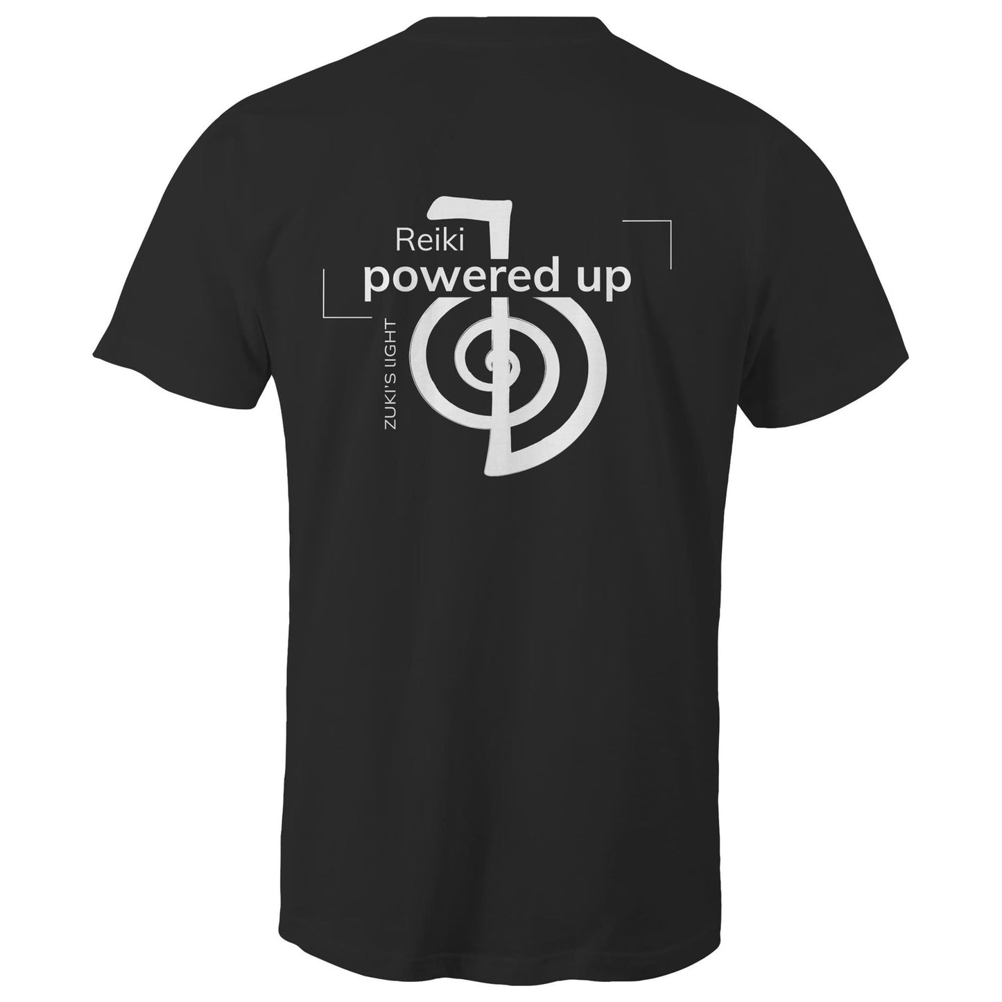 Reiki- Powered Up (back design only) Zuki's Light Branded AS Colour Staple - Mens T-Shirt