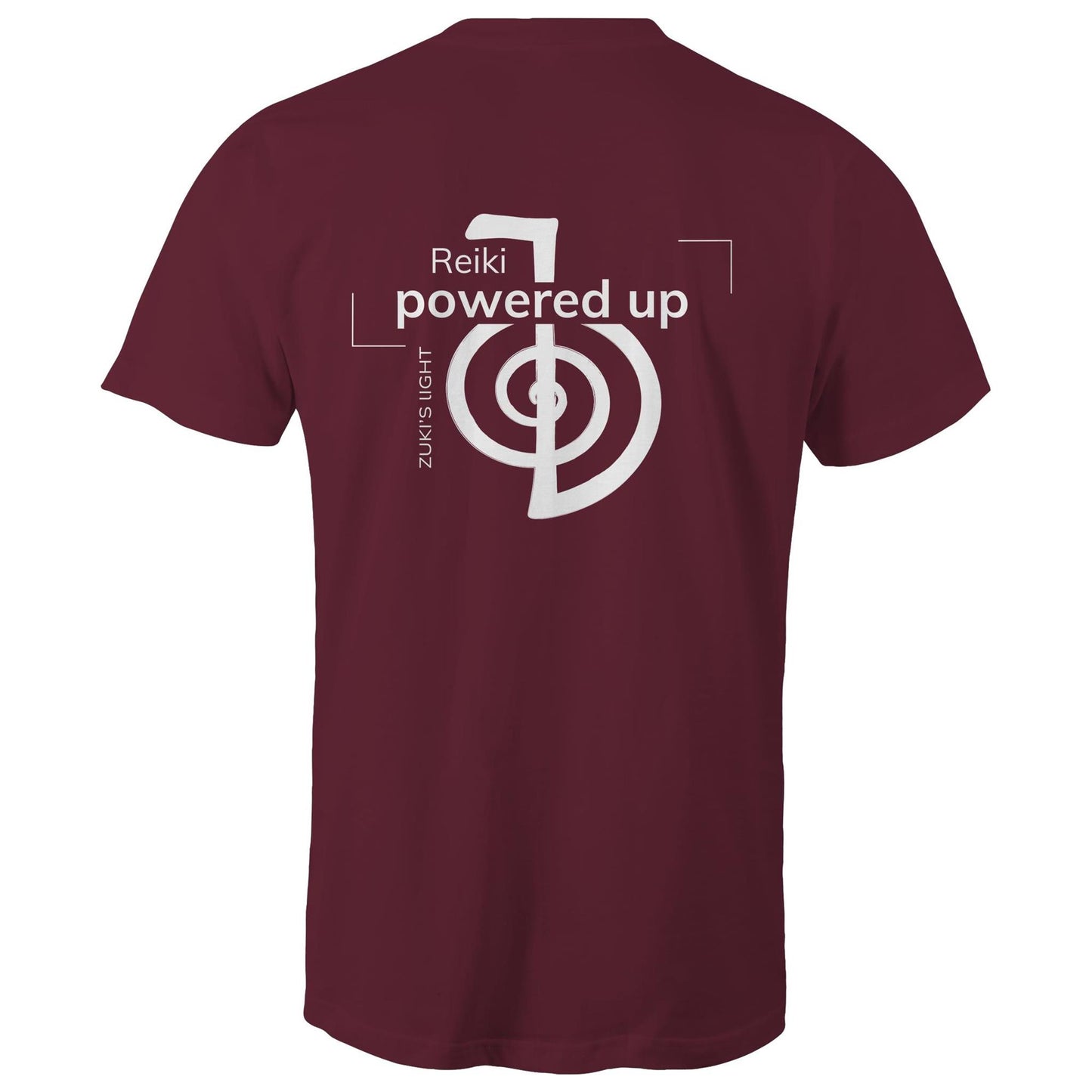 Reiki- Powered Up (back design only) Zuki's Light Branded AS Colour Staple - Mens T-Shirt