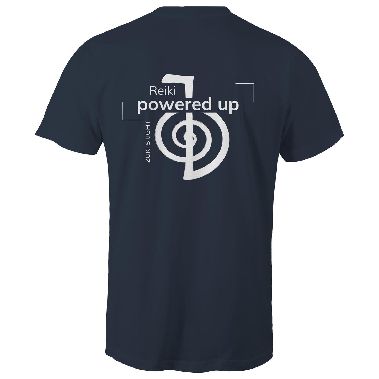 Reiki- Powered Up (back design only) Zuki's Light Branded AS Colour Staple - Mens T-Shirt
