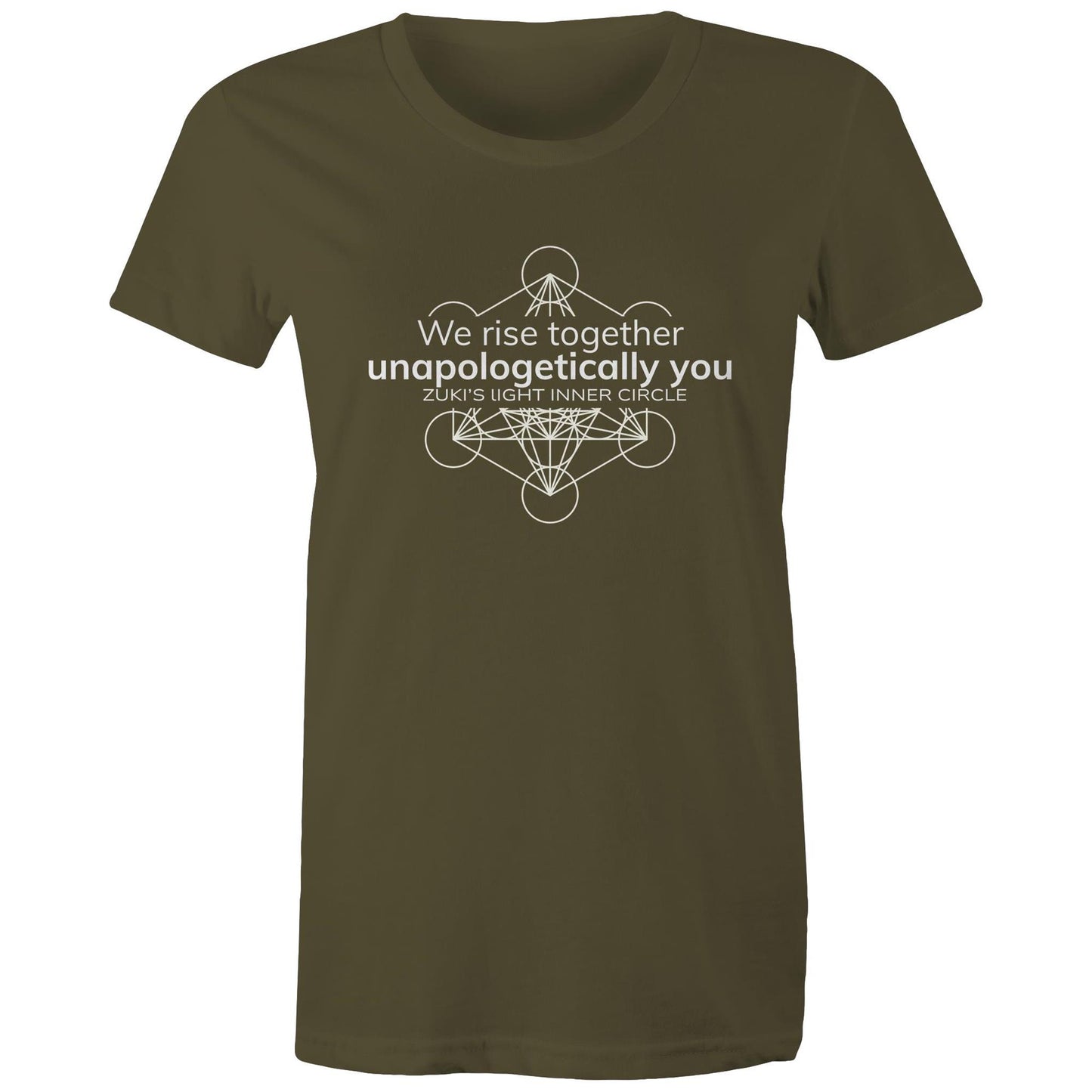 Unapologetically you- We rise together- Inner Circle- Zuki's Light Branded AS colour - Women's Maple Tee