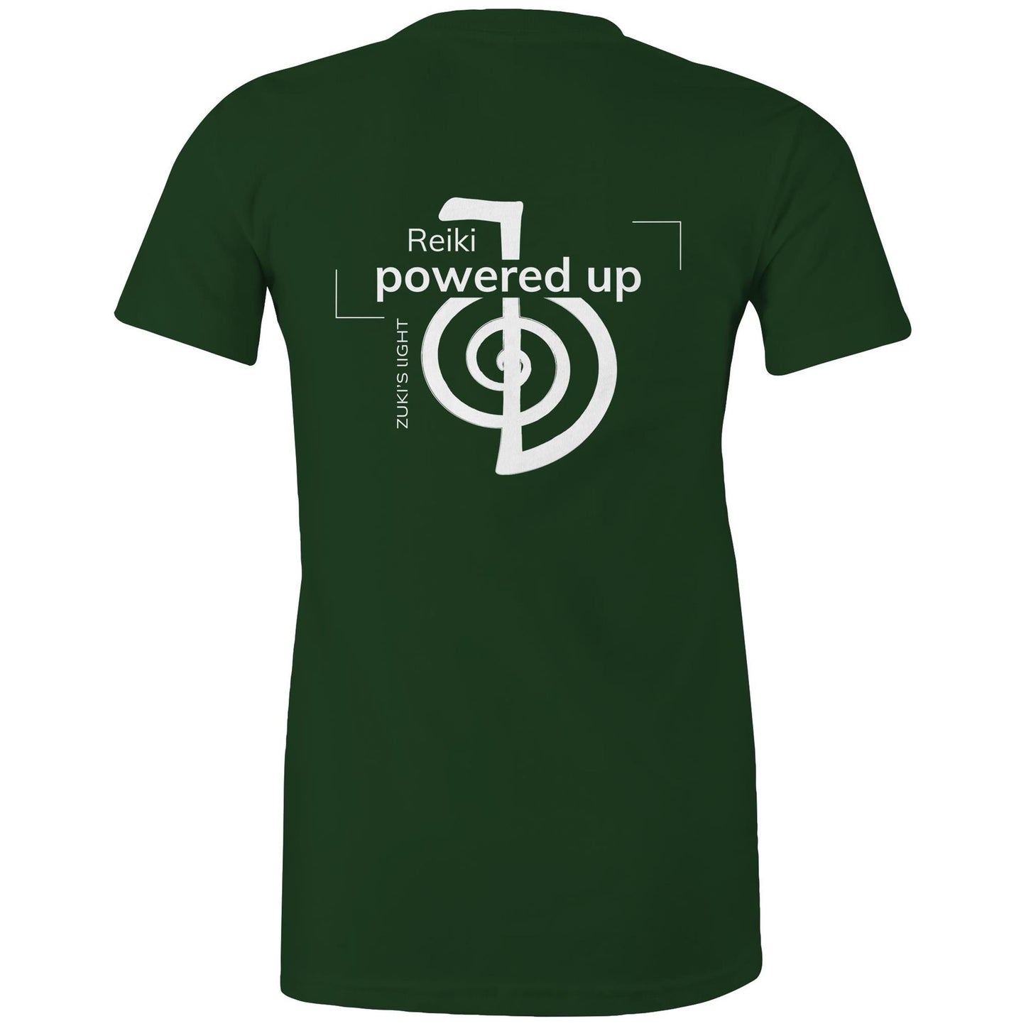 Reiki- Powered Up (back design only) Zuki's Light Branded AS Colour - Women's Maple Tee