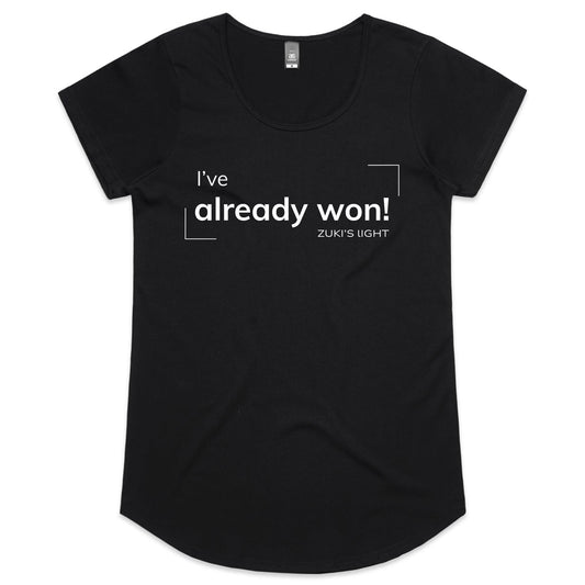 I've already won! - Zuki's Light Branded- AS Colour Mali - Womens Scoop Neck T-Shirt