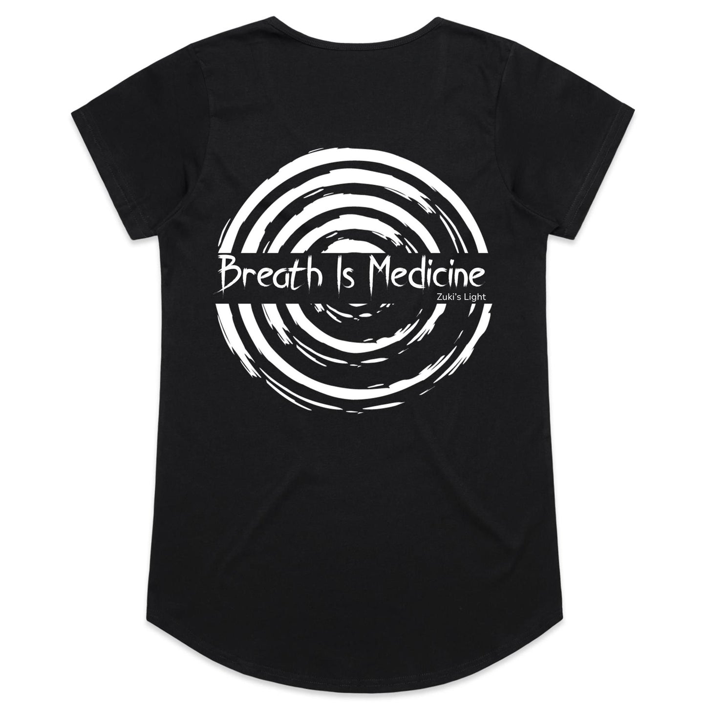 Breath Is Medicine (Back Design Only) AS Colour Mali - Womens Scoop Neck T-Shirt