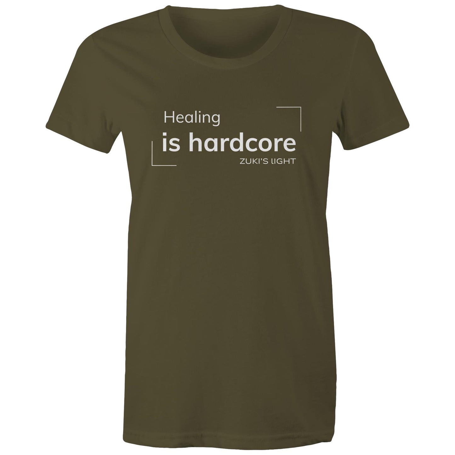 Healing is hardcore- AS Colour - Women's Maple Tee