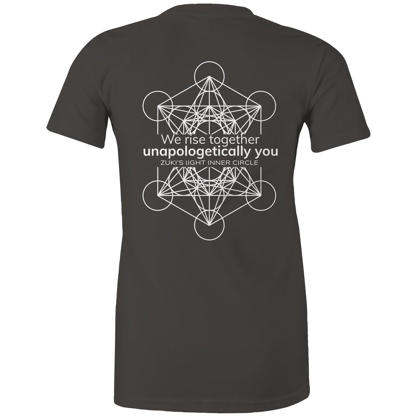We rise together- Unapologetically you Metatrons Cube- Zuki's Light Inner Circle AS Colour - Women's Maple Tee