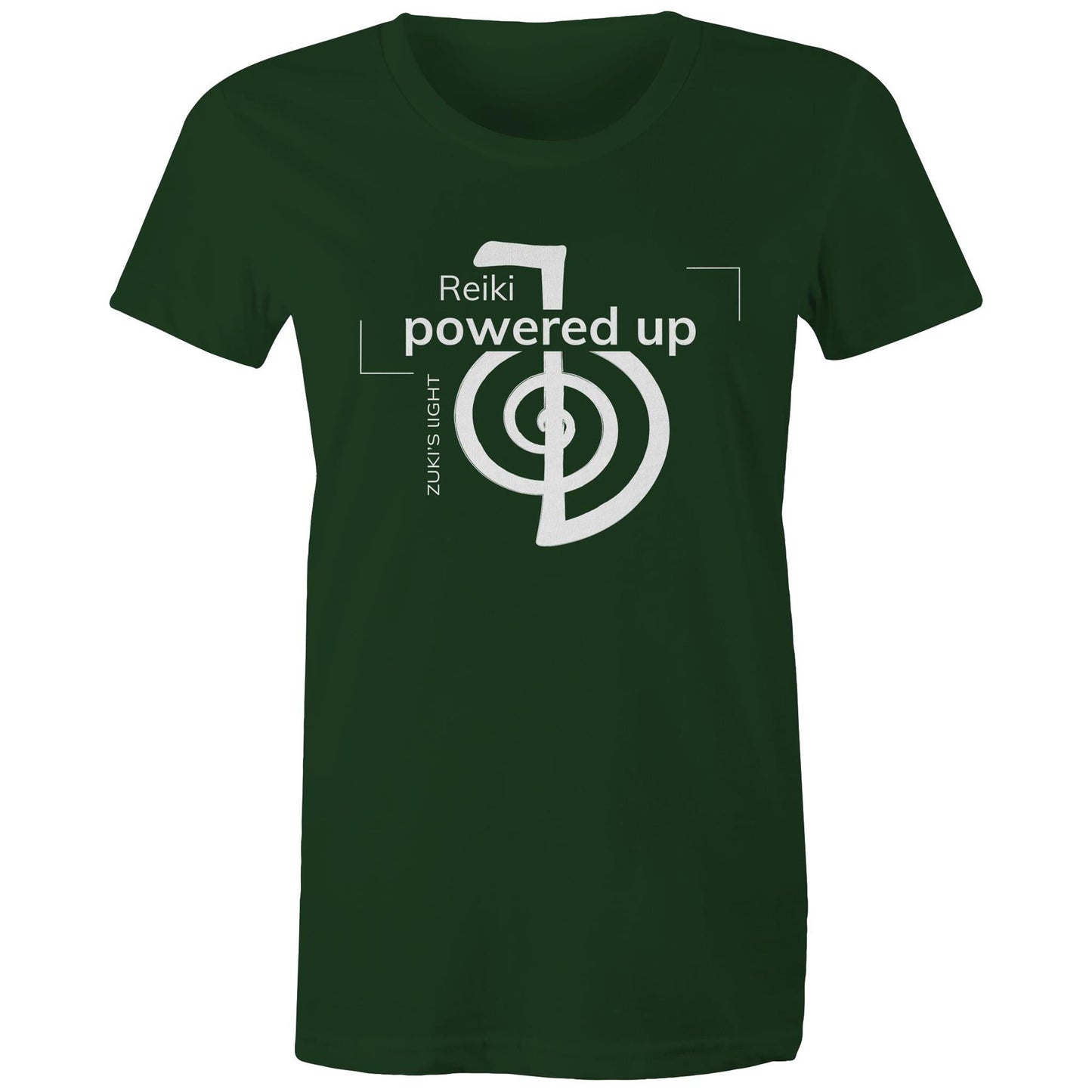 Reiki- Powered Up- Zuki's Light Branded AS Colour - Women's Maple Tee