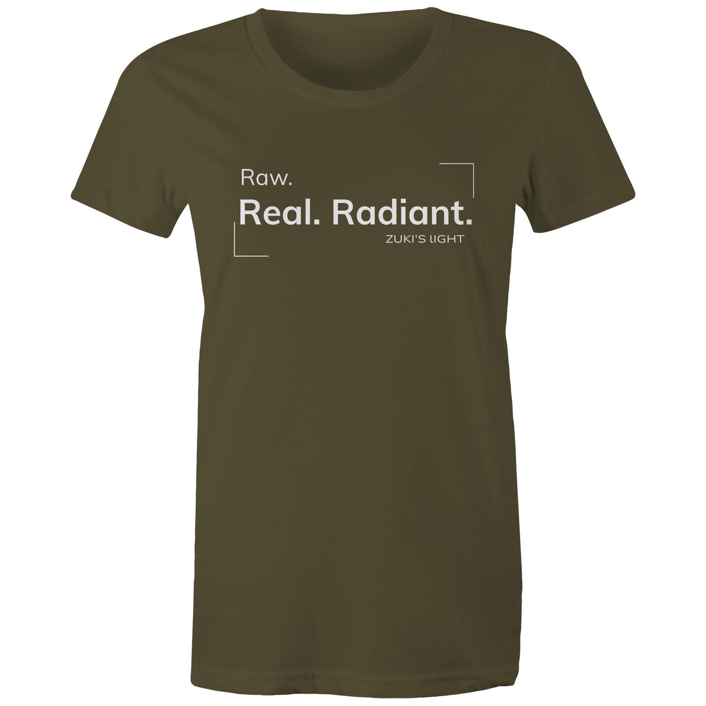 Raw. Real. Radiant - Zuki's Light Branded AS Colour - Women's Maple Tee