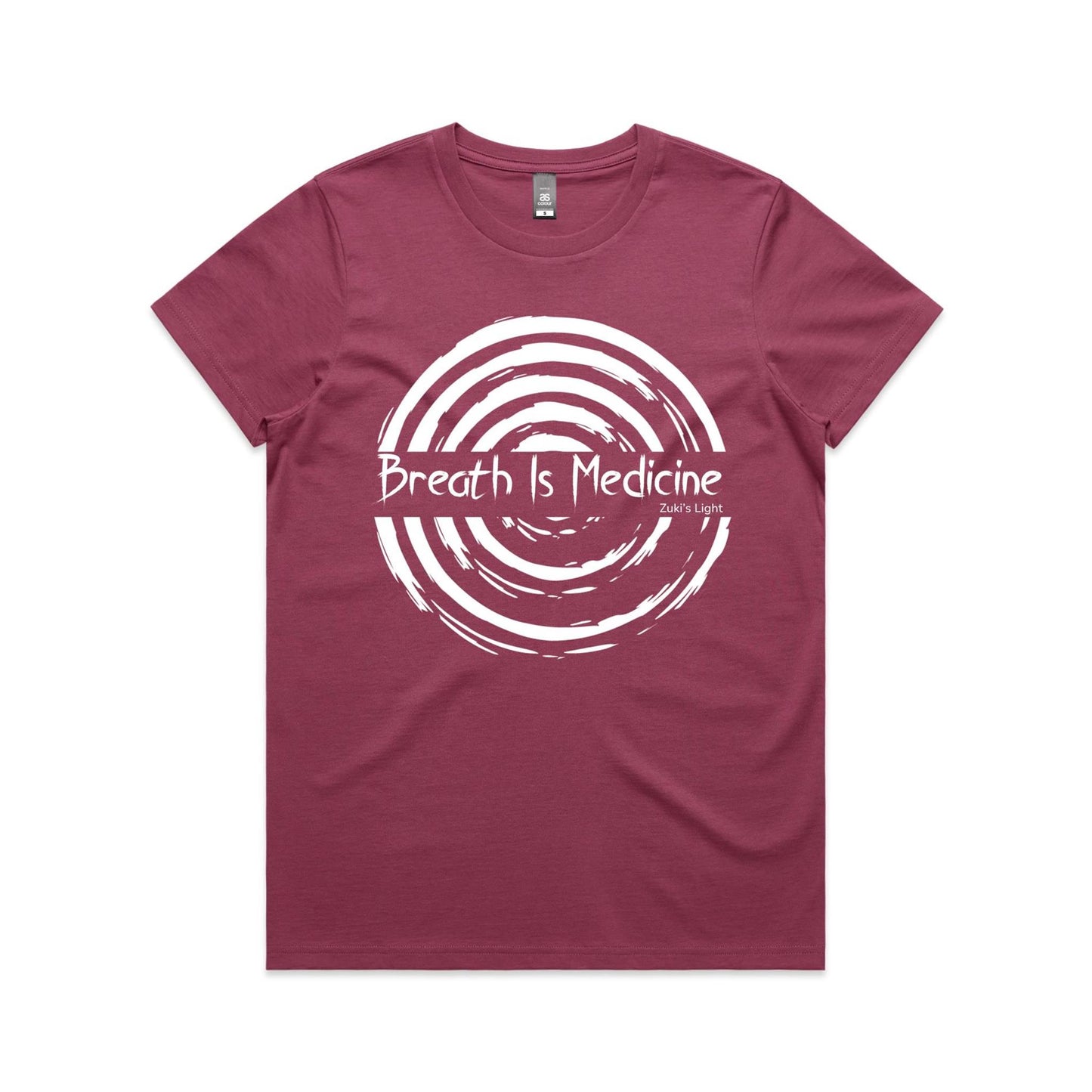 Breath Is Medicine (Front Design Only) AS Colour Women's Maple Tee