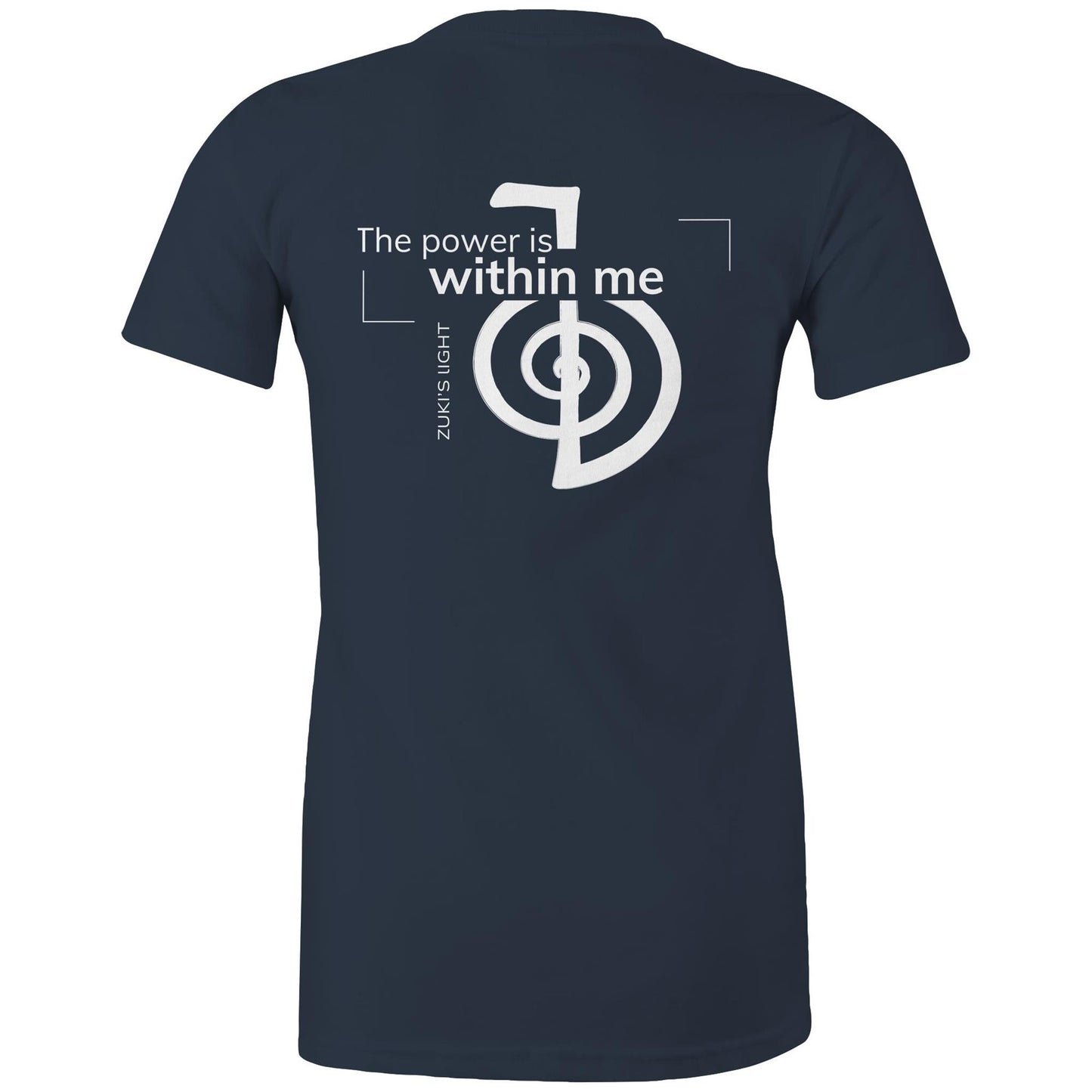 The power is within me- Reiki (back design only) Zuki's Light Branded AS Colour - Women's Maple Tee