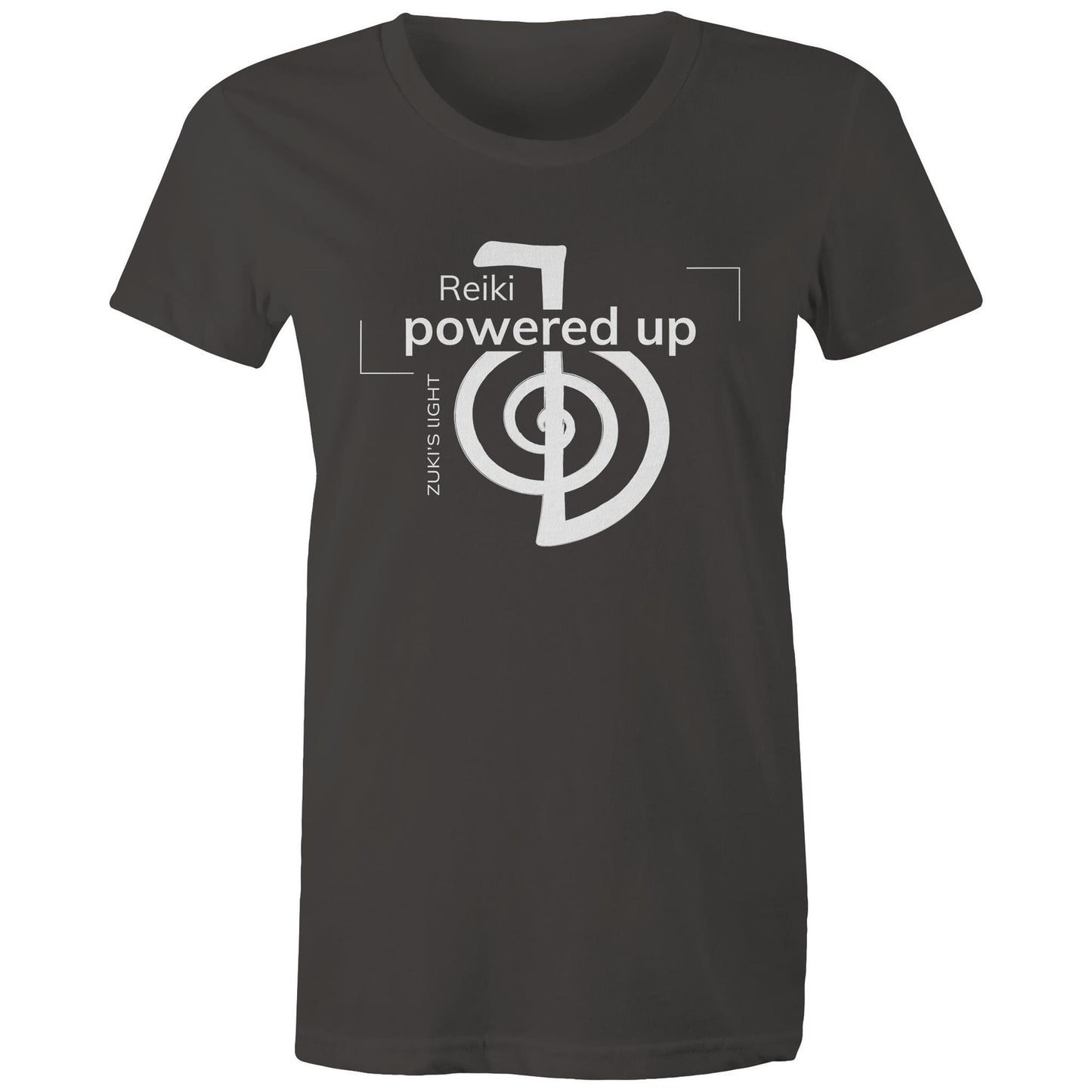 Reiki- Powered Up- Zuki's Light Branded AS Colour - Women's Maple Tee