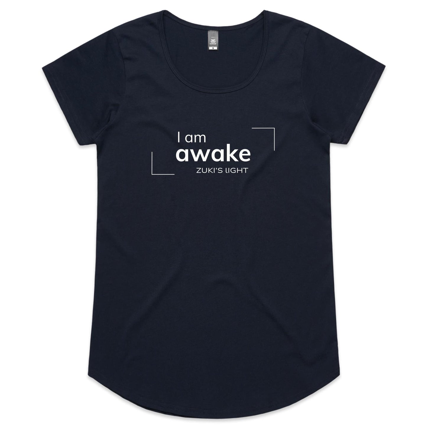 I am awake- Zuki's Light Branded- AS Colour Mali - Womens Scoop Neck T-Shirt
