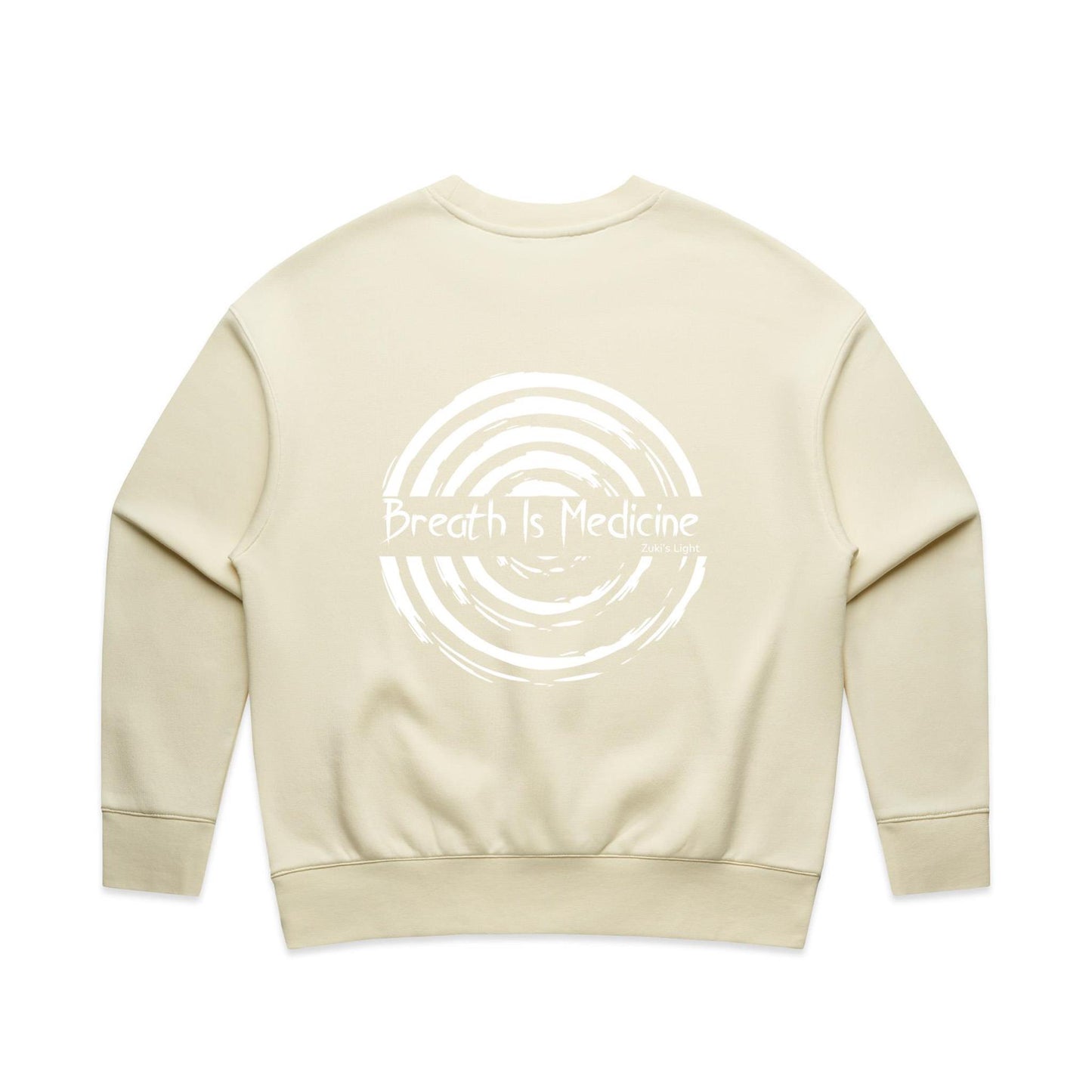 Breath Is Medicine (Back Design Only) AS Colour Wo's Relax Crew