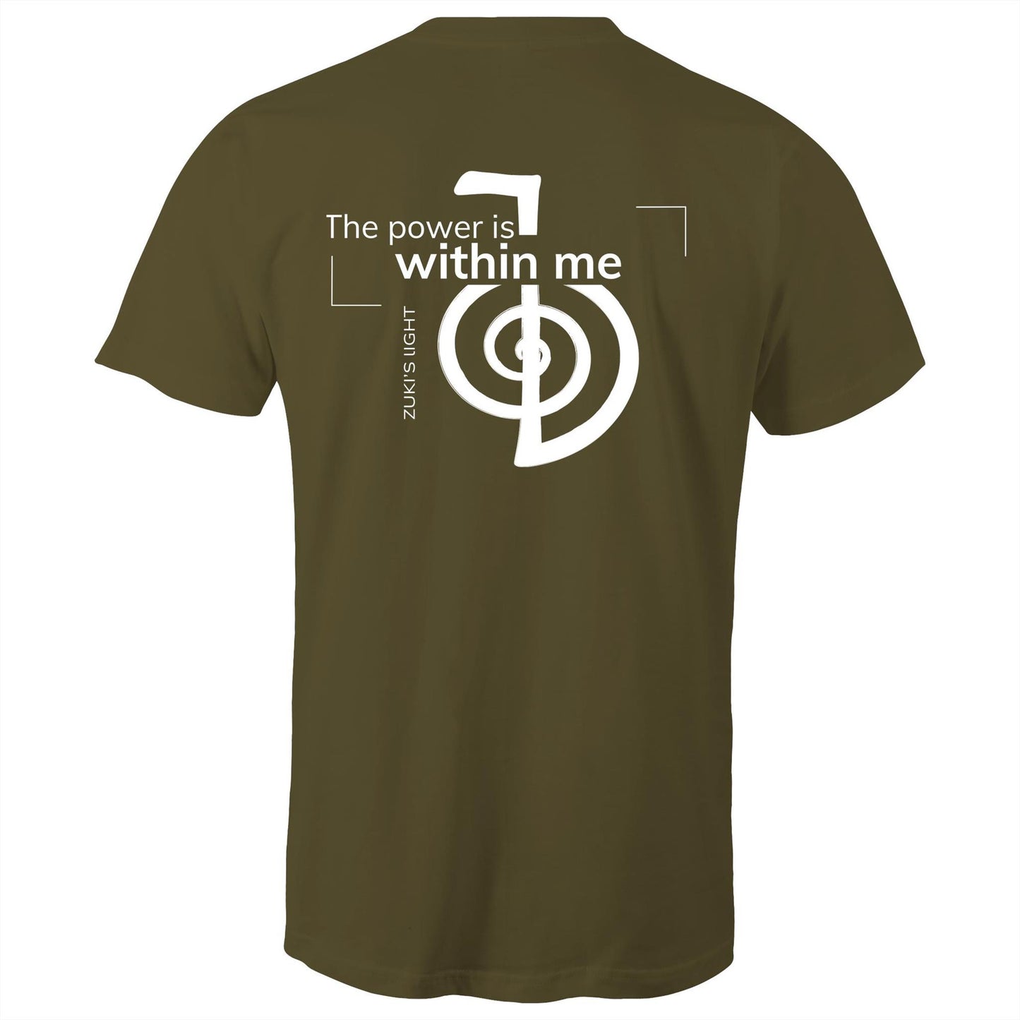 The power is within me - Reiki (back design only) Zuki's Light Branded AS Colour Staple - Mens T-Shirt