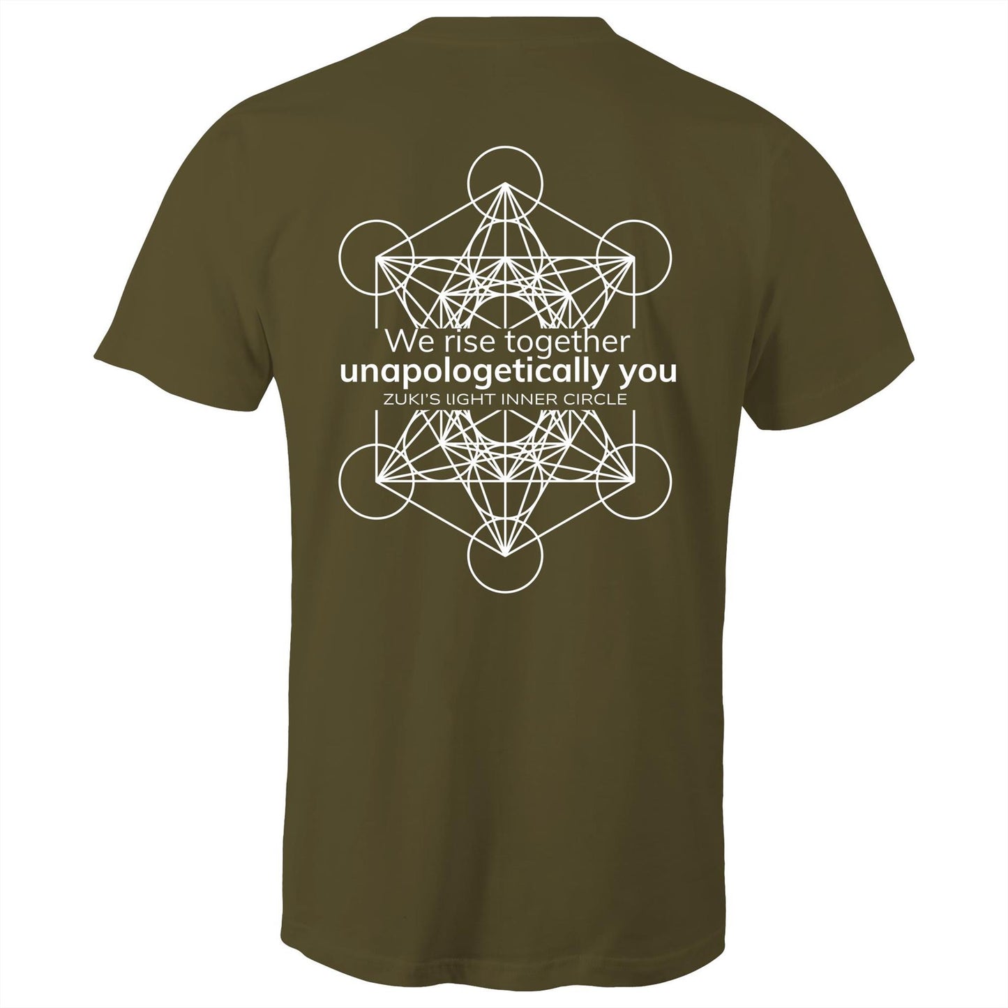 We rise together- Unapologetically you Metatron Cube- Zuki's Light Inner Circle- AS Colour Staple - Mens T-Shirt