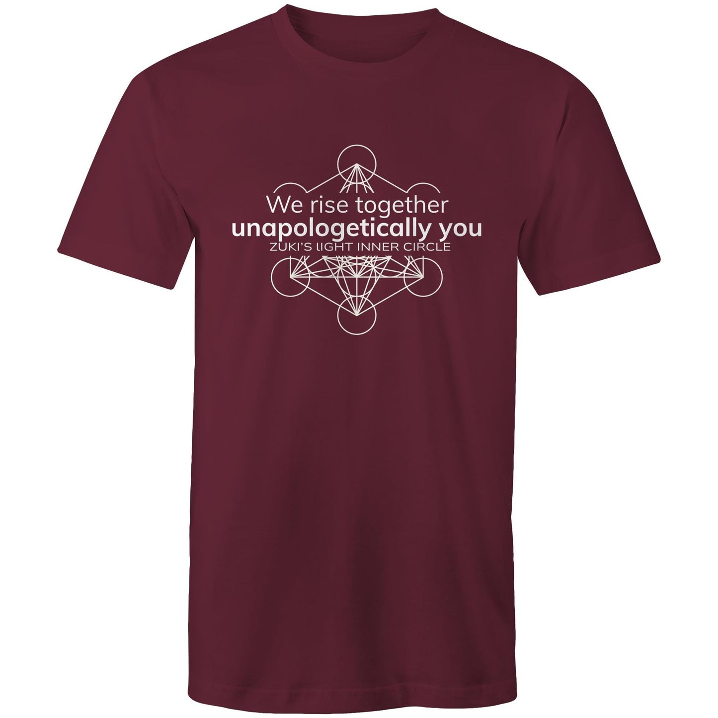 We rise together- Unapologetically you- Zuki's Light Inner Circle- Metatron's Cube- AS Colour Staple - Mens T-Shirt