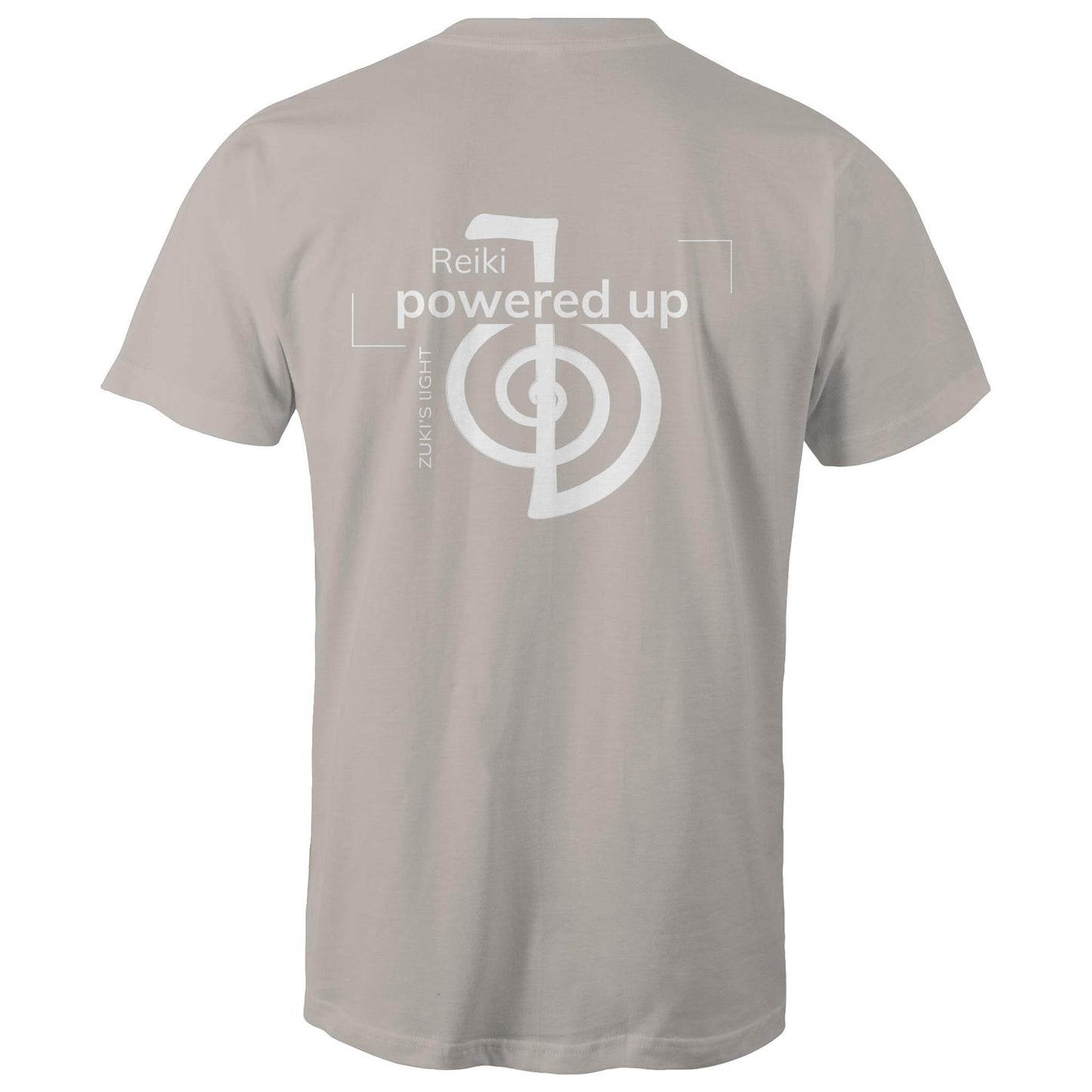 Reiki- Powered Up (back design only) Zuki's Light Branded AS Colour Staple - Mens T-Shirt