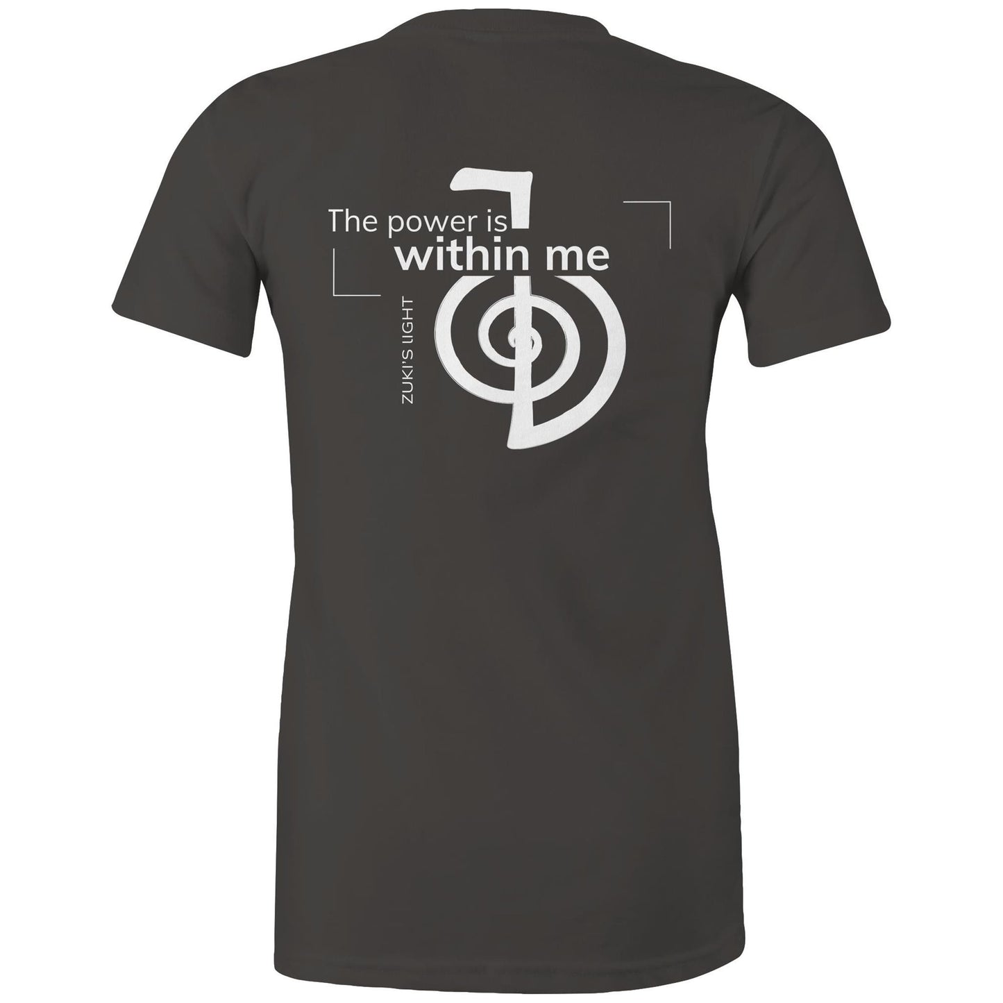 The power is within me- Reiki (back design only) Zuki's Light Branded AS Colour - Women's Maple Tee