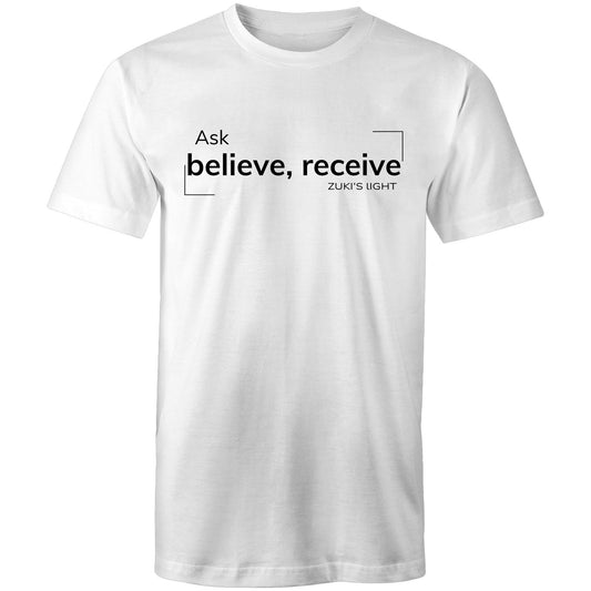 Ask believe, receive- Zuki's Light Branded - AS Colour Staple - Mens T-Shirt
