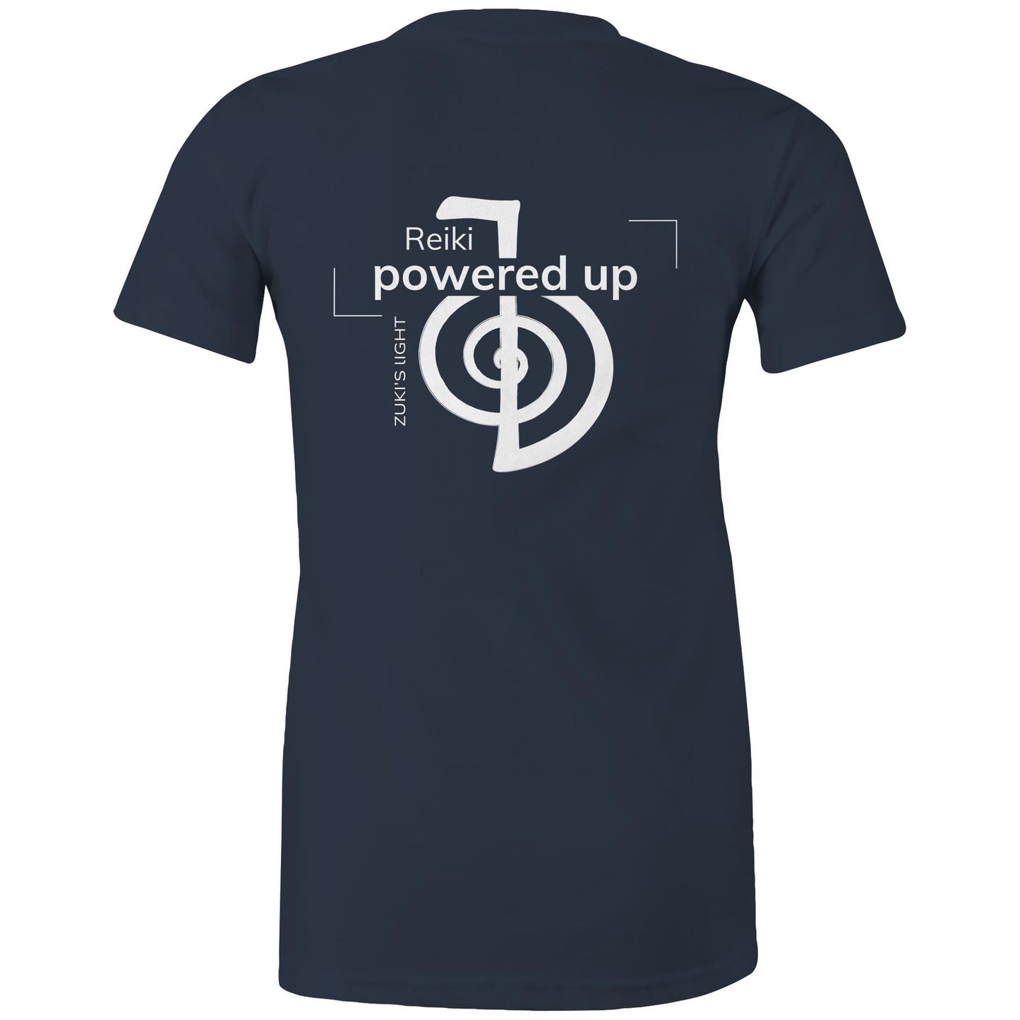 Reiki- Powered Up (back design only) Zuki's Light Branded AS Colour - Women's Maple Tee
