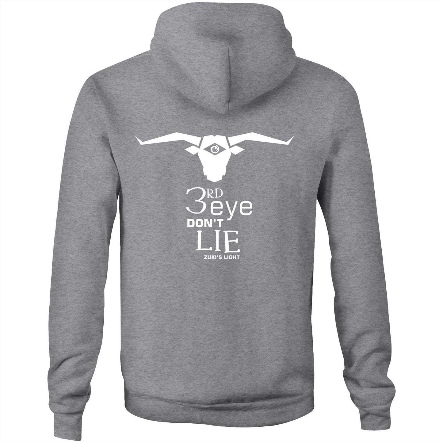 Bull Horn- AS Colour Stencil - Pocket Hoodie Sweatshirt