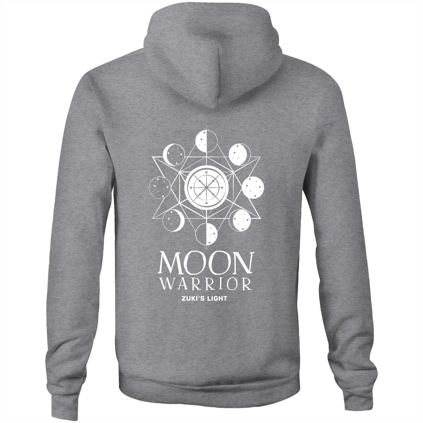 Moon Warrior- AS Colour Stencil - Pocket Hoodie Sweatshirt