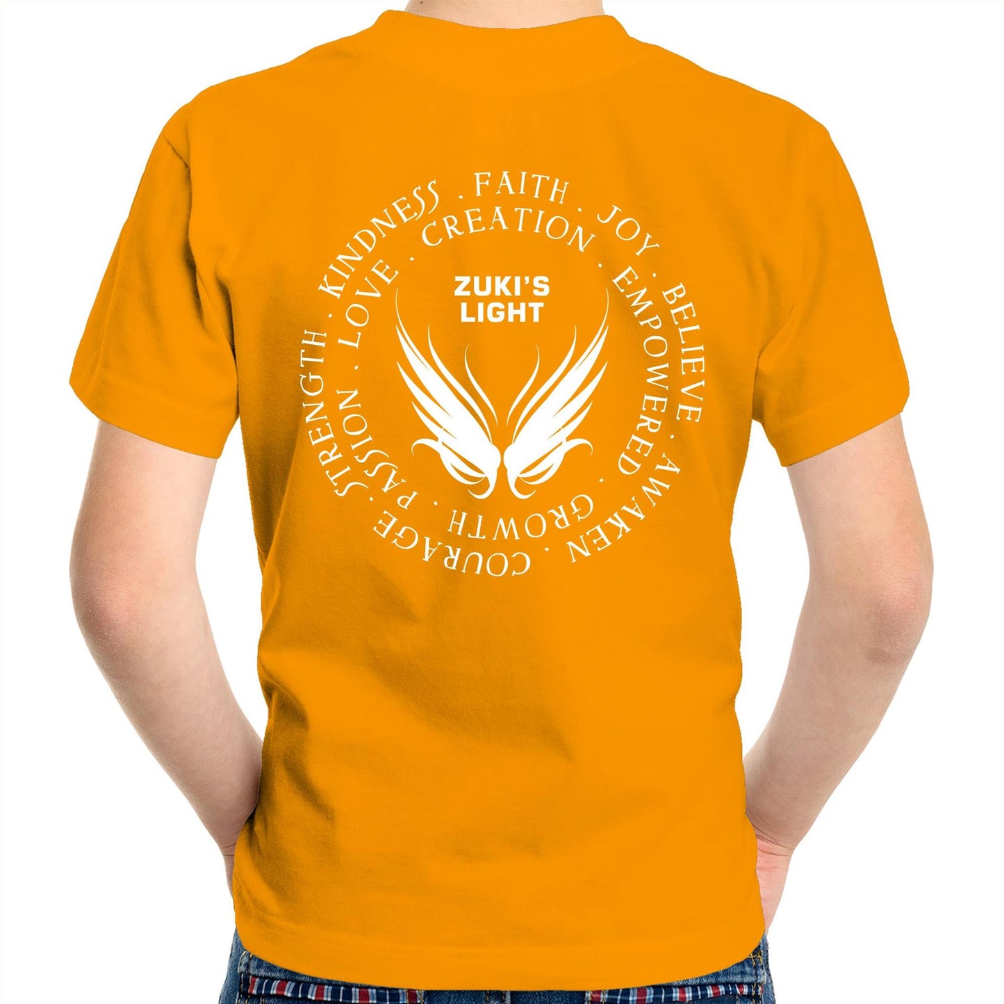 Angel Wing Inspired Words- Sportage Surf - Kids Youth T-Shirt