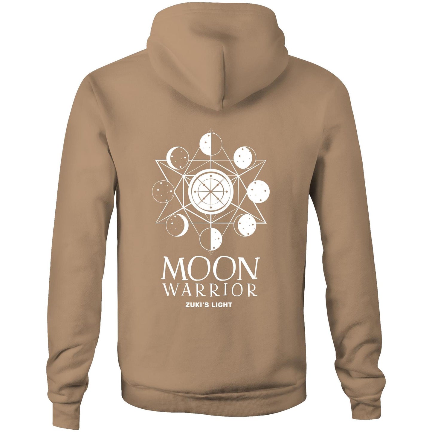 Moon Warrior- AS Colour Stencil - Pocket Hoodie Sweatshirt