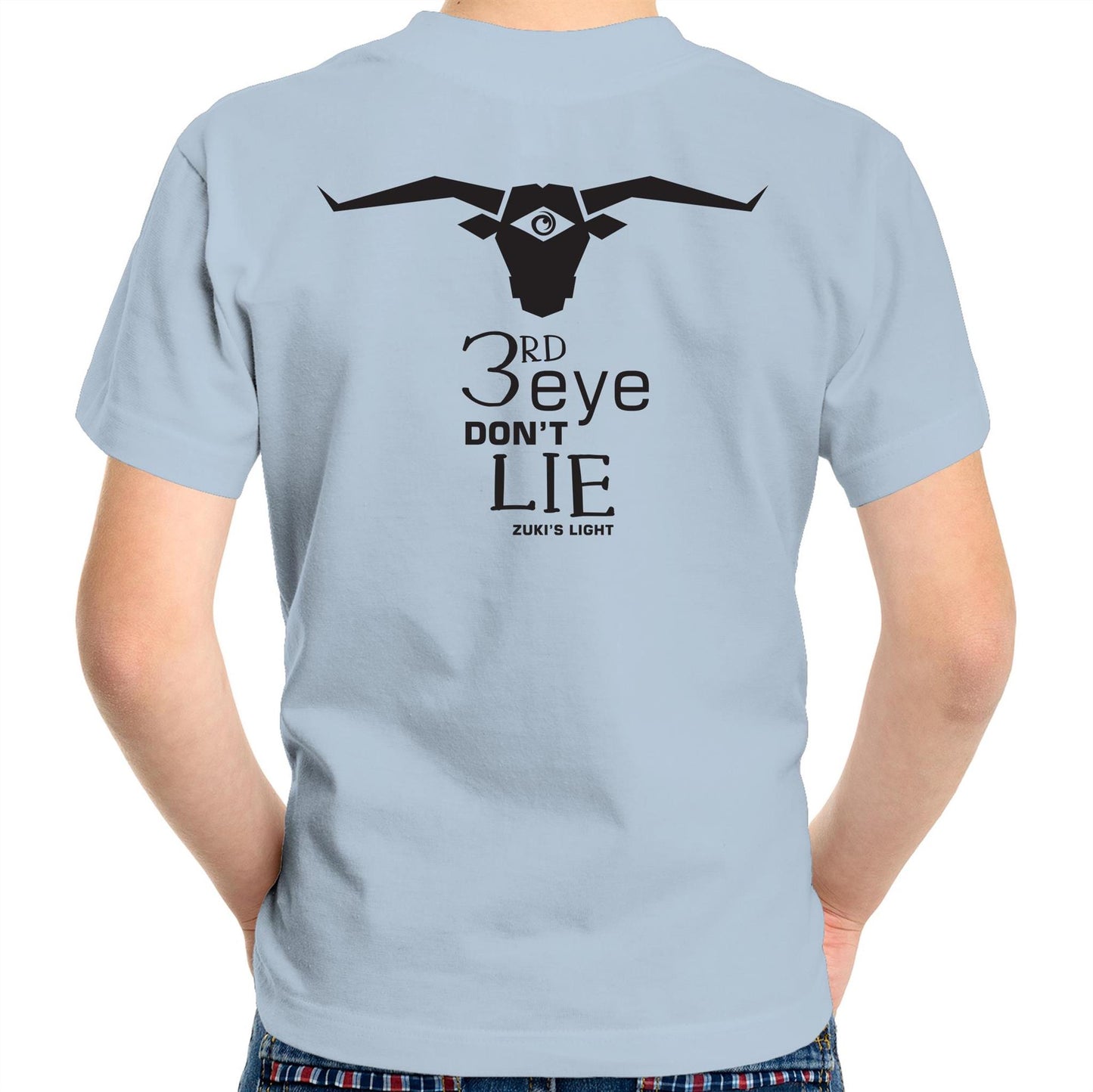 Bull Horn in Black Font- Surf - Kids Youth T-Shirt