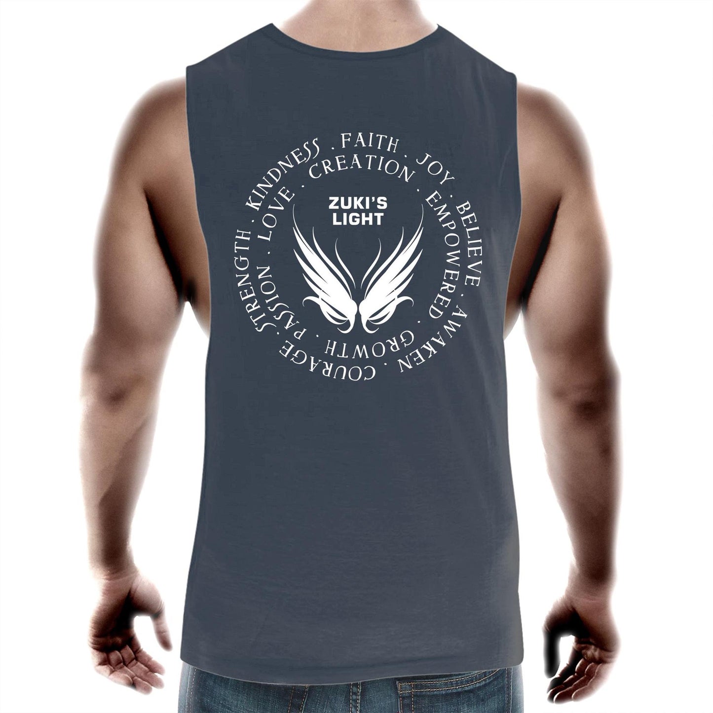 Angel Wing Word Inspired Design -AS Colour Barnard - Mens Tank Top Tee