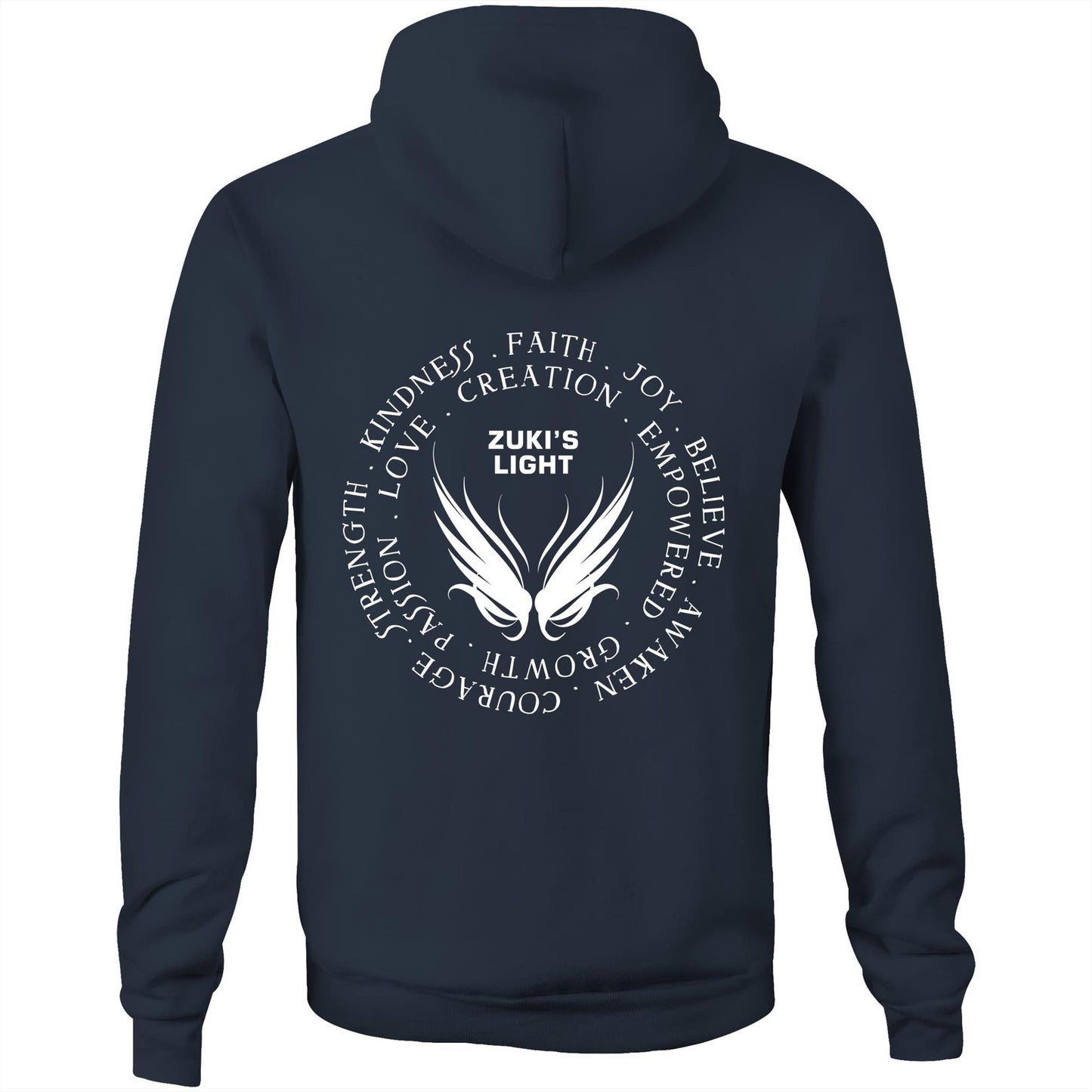 Angel Wing Inspired- AS Colour Stencil - Pocket Hoodie Sweatshirt