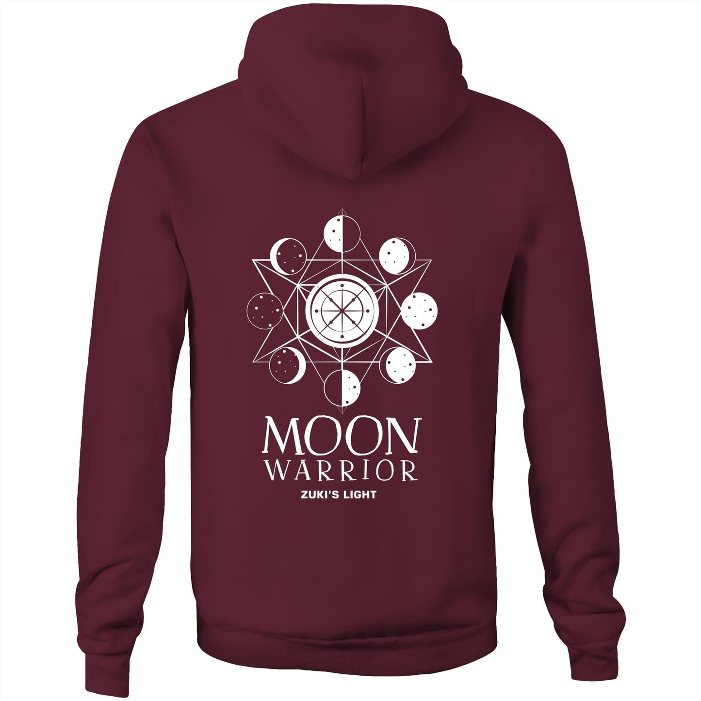 Moon Warrior- AS Colour Stencil - Pocket Hoodie Sweatshirt