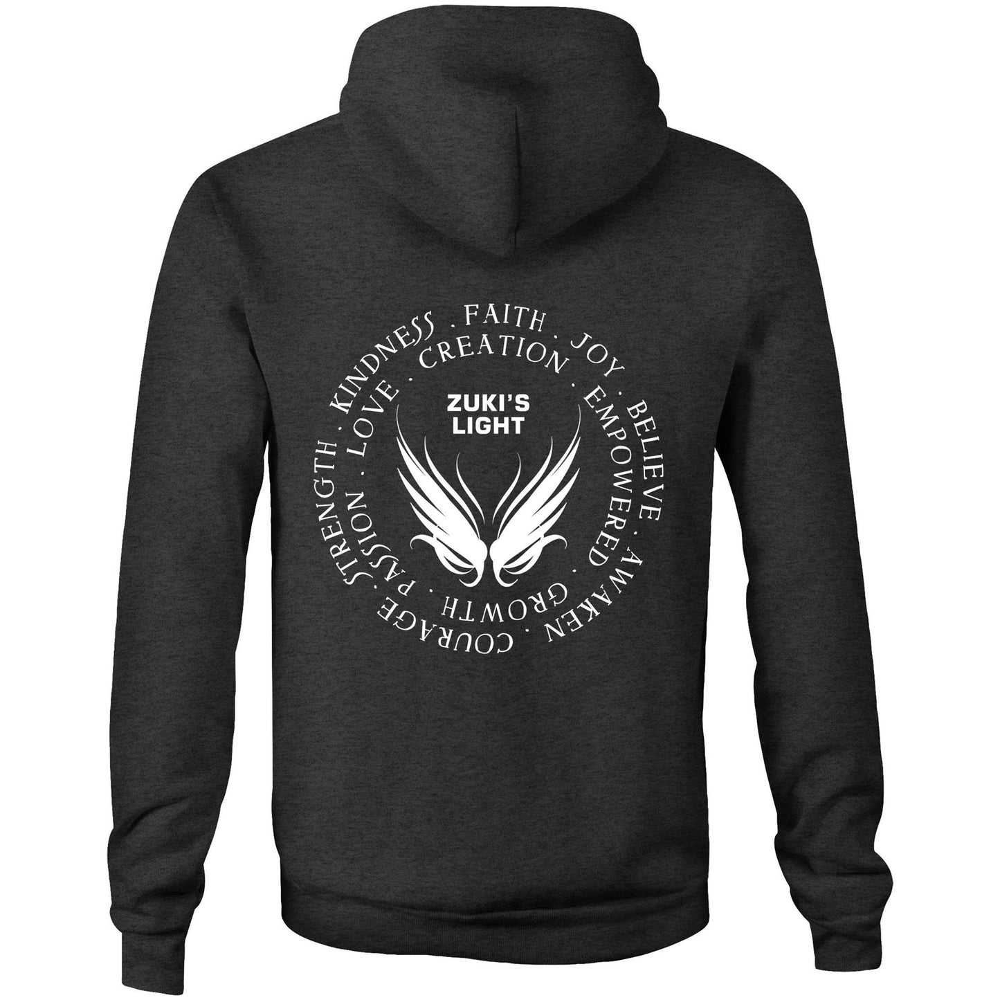 Angel Wing Inspired- AS Colour Stencil - Pocket Hoodie Sweatshirt