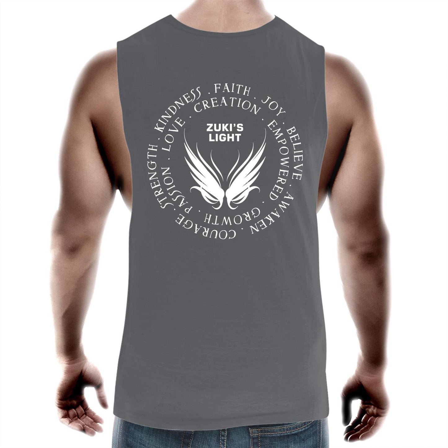 Angel Wing Word Inspired Design -AS Colour Barnard - Mens Tank Top Tee