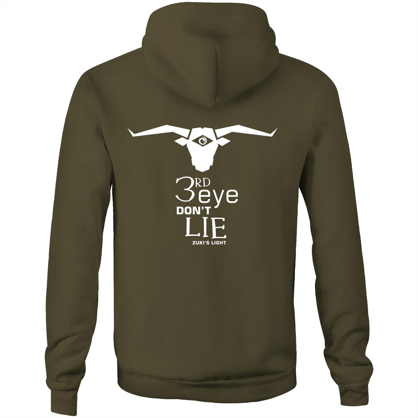 Bull Horn- AS Colour Stencil - Pocket Hoodie Sweatshirt