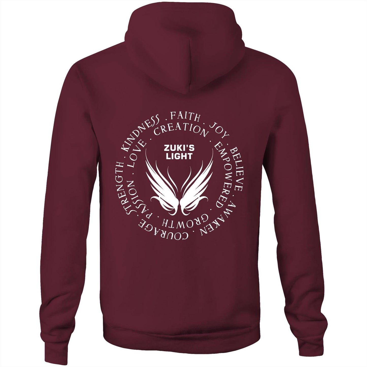 Angel Wing Inspired- AS Colour Stencil - Pocket Hoodie Sweatshirt